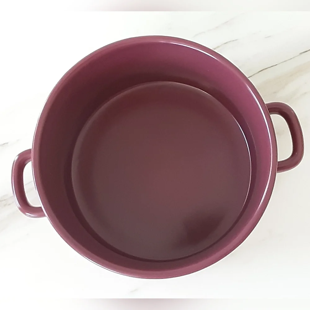 RAE DUNN Artisan Collection Burgundy Gobble Soufflé | Casserole | Soup Dish NWOT